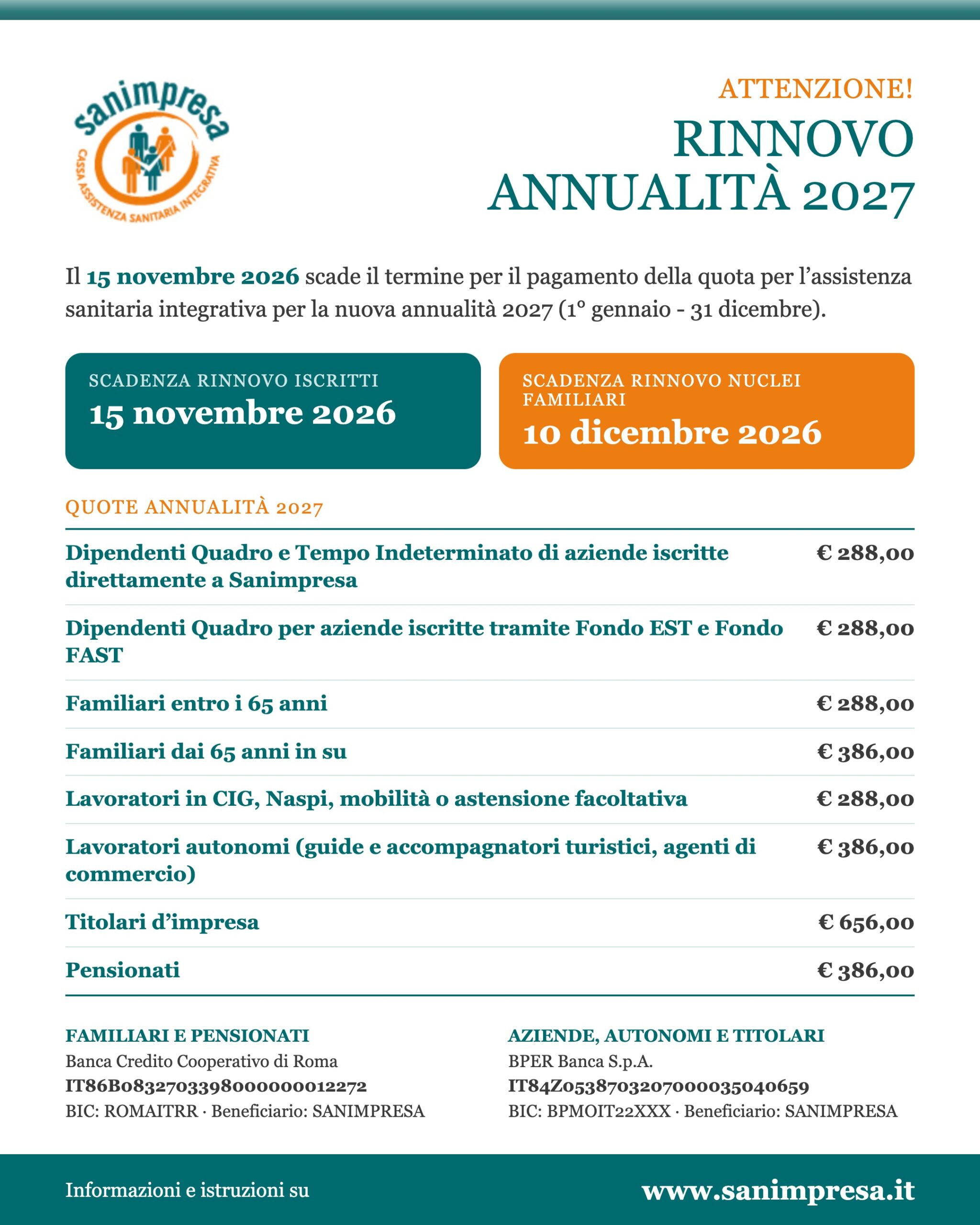 Sanimpresa Locandina – Rinnovo 2027